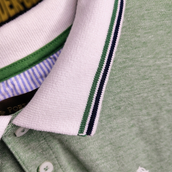 Porto Sur Mens Collared Classic Green Polo Shirt Sz M Cotton Blend - Picture 7 of 10
